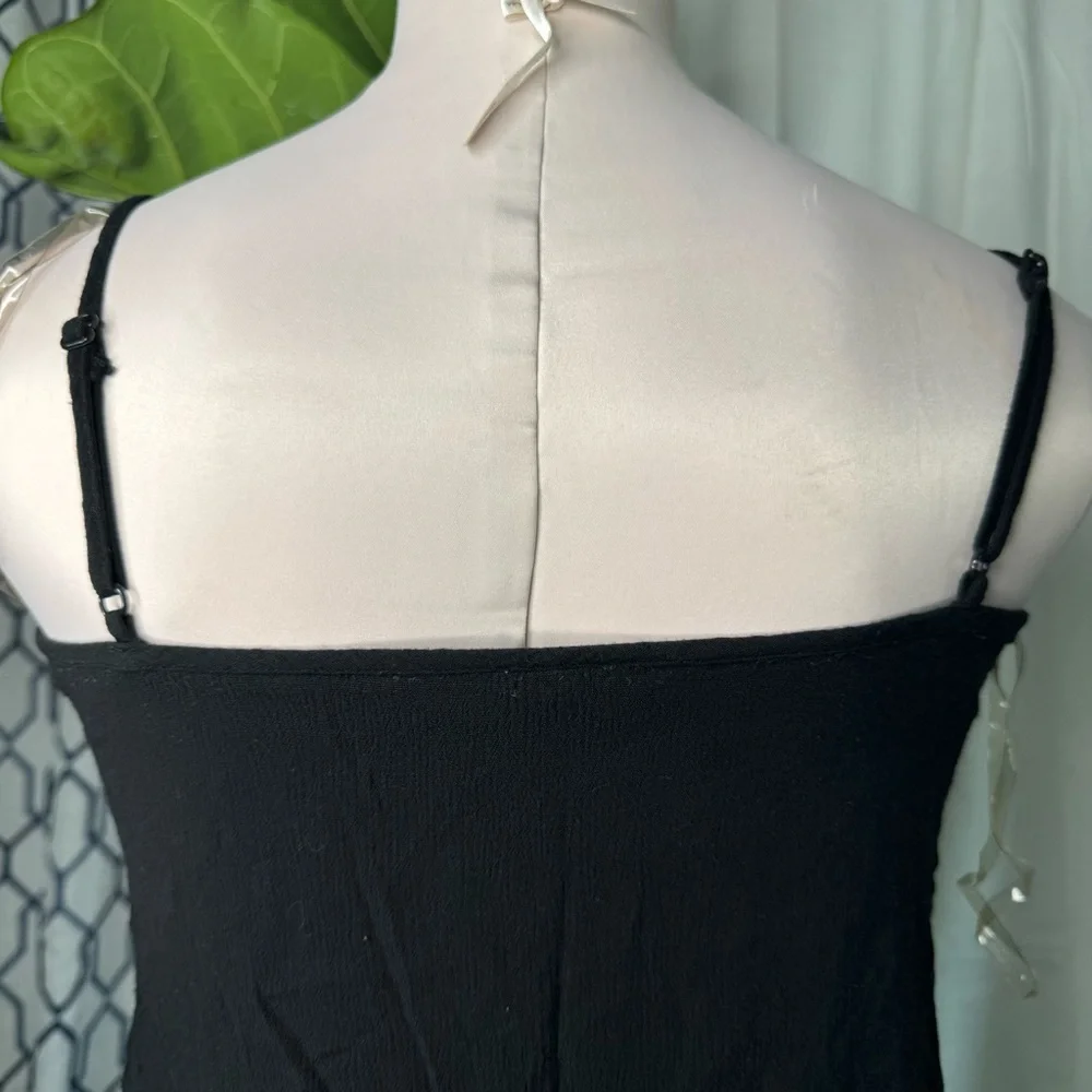 Black Embroidered Women's Top